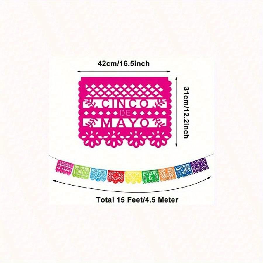 1 Set White Shredded Paper Banner, Plastic Mexican Party Banner Wedding Christmas Party Decoration, Day of The Dead, Day of The Dead Decor Supplies