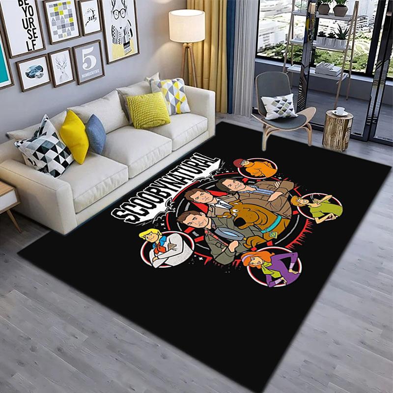 Halloween cartoon comedy adventure movie Scooby-Doo carpet is suitable for living room and bedroom doormats office balcony decorative carpet V5
