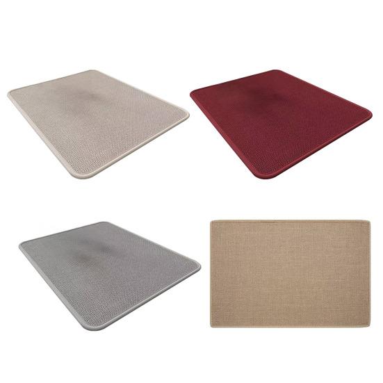 Absorbent Drain Mat for Kitchen Countertop Anti-Slip Dish Drying Pad Oil Resistant Quick Dry Non-Slip Placemat for Utensils Plates