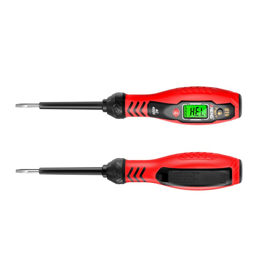 Aneng B19 Noncontact Induction Pen with Screwdriver 30-1000V Three Level Induction Intensity Display Electrical Verification Pen Safety Voltage Tester