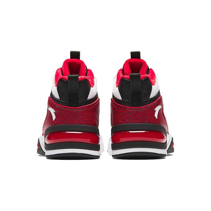Anta Kids Warm Fleece Shock Absorbing Wear Resistant Low Top Basketball Shoes Kids sneaker White Black 312346928-1