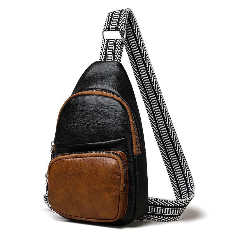 Women's New Shoulder Bag Fashion Sports Small Backpack Retro Multi-functional Travel Portable Breast Bag