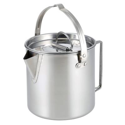 Kakusei Kettle Cooker Pot Acciaio Inox Capacità Acqua Completa 1,2L Capacità Appropriata 0,7L Adatto per Cartuccia Gas Memoria Inclusa Borsa Campeggio All'aperto