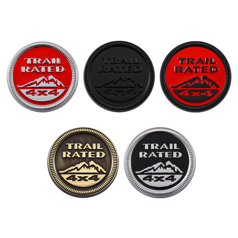 Trail Rated 4x4 Autoemblem für Jeep Cherokee, Wrangler, Compass - Karosserieaufkleber Heckemblem