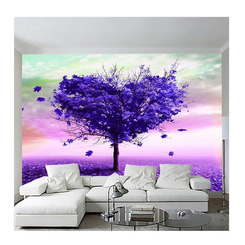 

3D Обои Современные Абстрактные Фиолетовое Дерево Фреска Гостиная Спальня Декор Интерьера Обои Природа 200 cm(W) x 140 cm(H)
