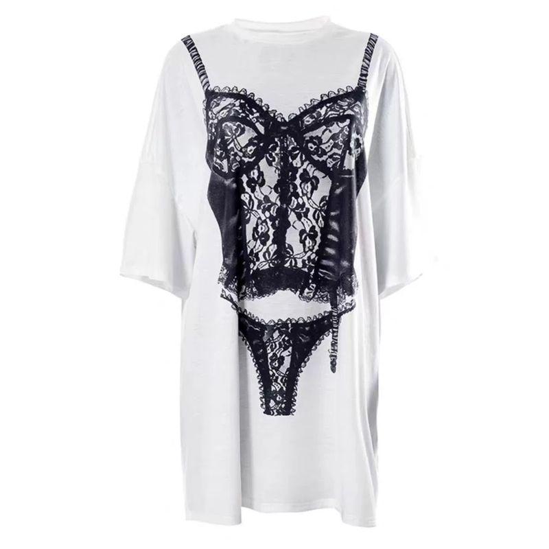 Loose Printed T-shirt Fashion Wind New Fashion Casual Printed Loose Long Sleeves T-shirt Tops