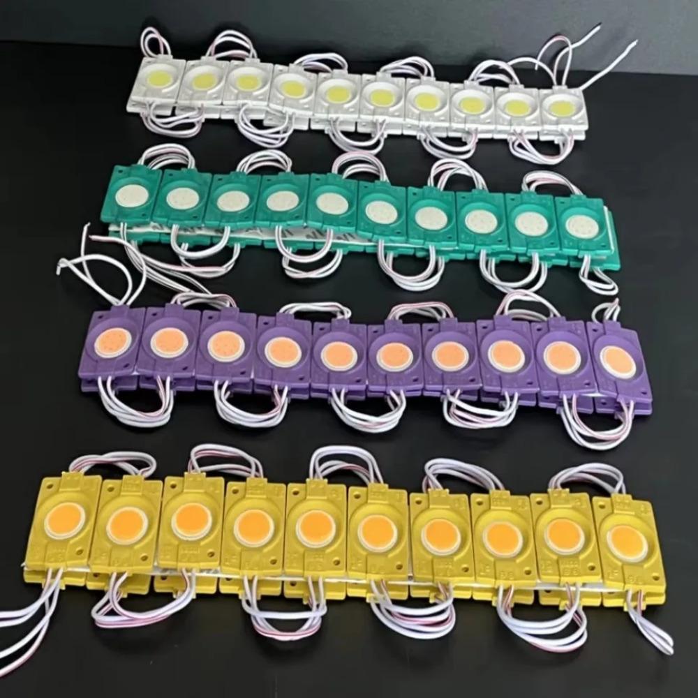 10PCS Mayorista Impermeable IP65 12V Módulo Led Multicolor Luz COB Retroiluminación Banner Tienda Decoraciones Navideñas Blanco Cálido