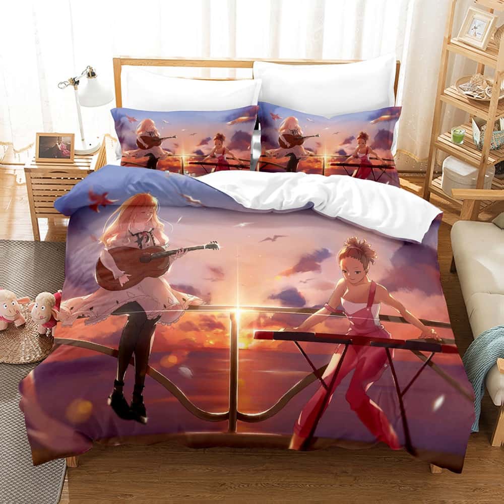 Fashion 3D Print Anime Carole & Tuesday Bedding Set Single Twin Full Queen King Size Bed Set Adult Kid Bedroom Duvet Cover Sets