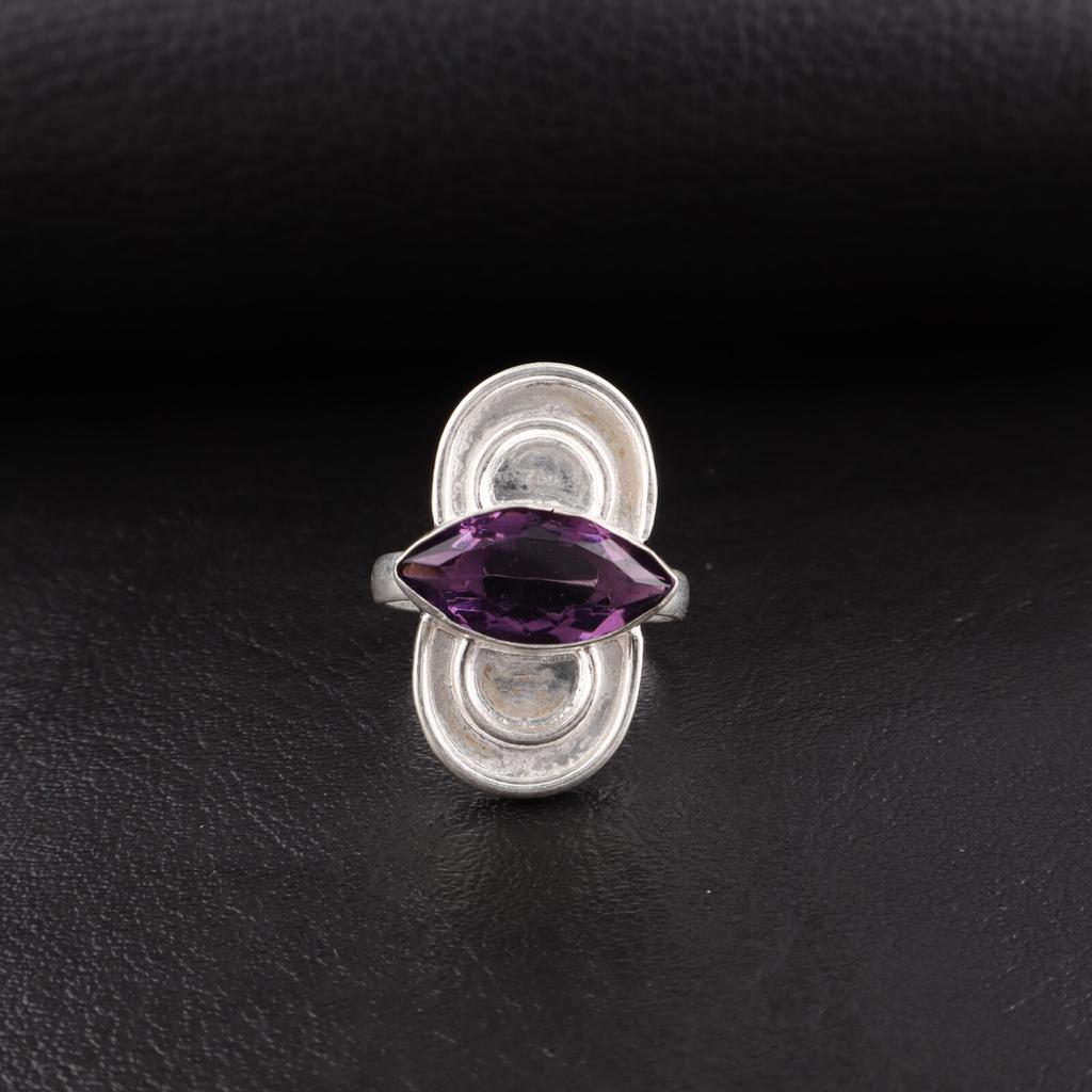 Amethyst Gemstone 925 Sterling Silver Jewelry Handmade February Birthstone Ring RR-34-10