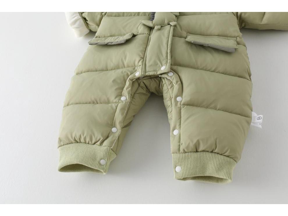 Thick Cotton Baby Jumpsuit - Warm Fleece Cartoon Winter Outfit for Boys & Girls