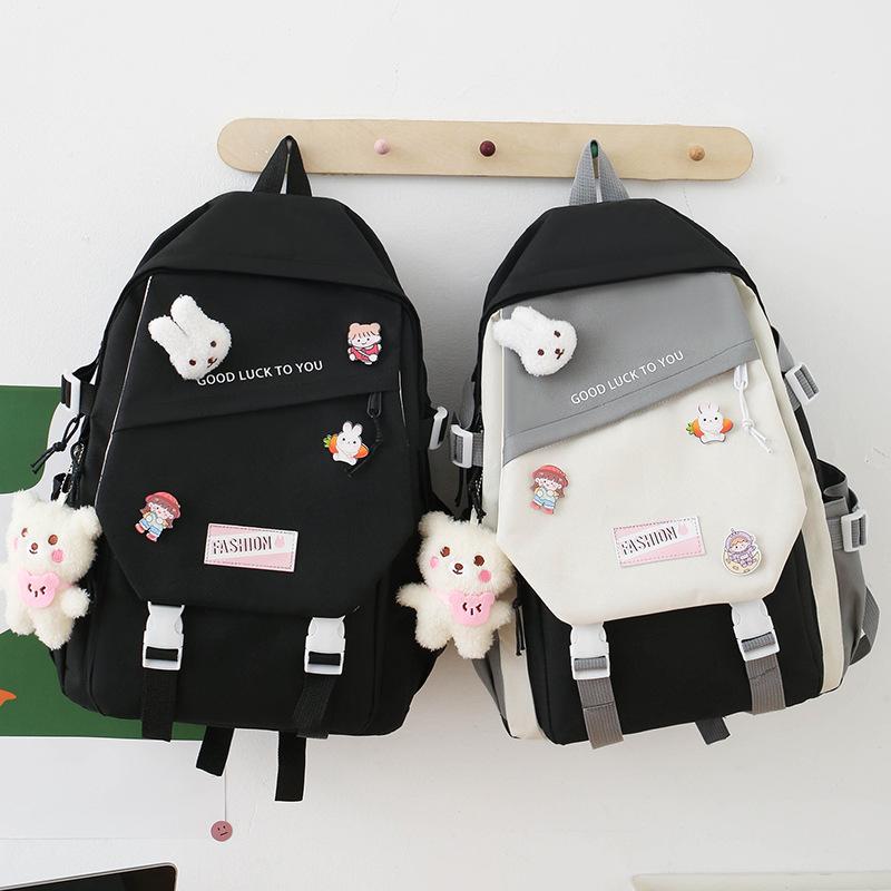 Schoolbag Junior High School School Bag Female Middle School Student Girl Backpack Junior High School Student Large Capacity Backpack Fourth, Fifth