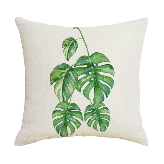 Federa Cuscino con Stampa Floreale, Copricuscino Traspirante per Tutte le Stagioni, Federa Cuscino con Design Botanico Nordico Tropicale, Morbida Custodia Decorativa per Cuscino per Divano Letto Sedia