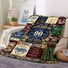 Vintage Birthday Celebration Blanket Comfortable Texture For Sofa Couch Office Bed Picnics Allseason Use Cozy Home Lovers Ideal Gift For Birthday