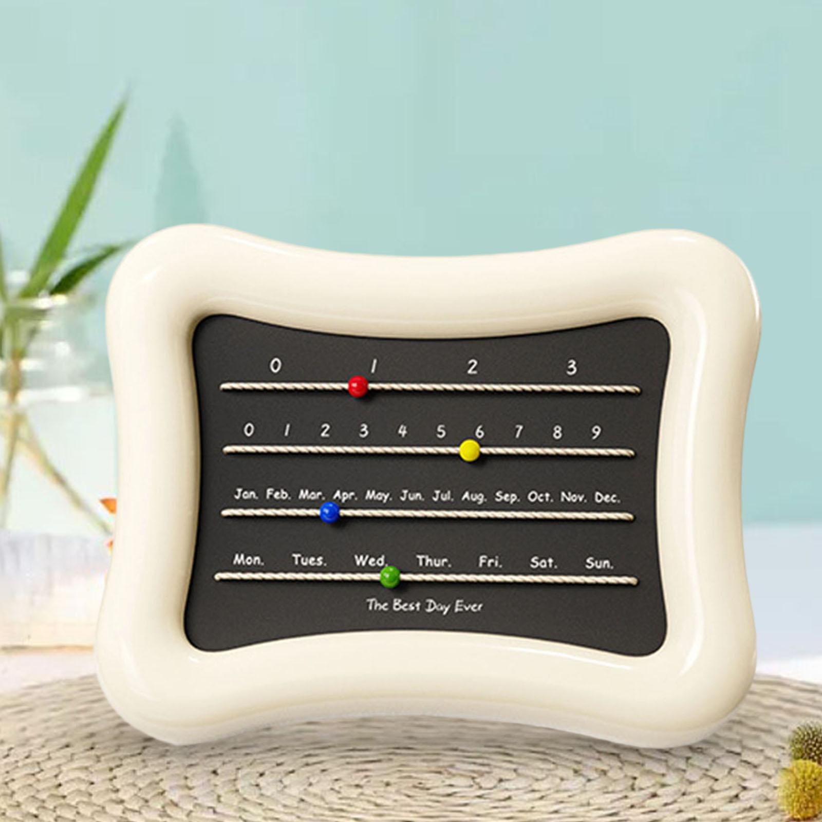 

Desktop Calendar Tabletop Ornament Modern Small 18.5x15 cm Beautiful for Office бежевый