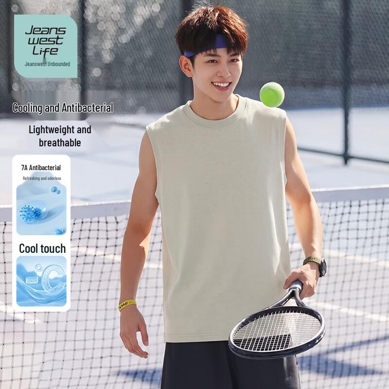 JEANSWEST LIFE Men's 7A Antibacterial Sleeveless T-Shirt