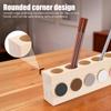 Wood Pencil Holder with 11 Holes Rounded Corner Design Pen Holder Creative Desktop Stationery Organizer Decorative School Office