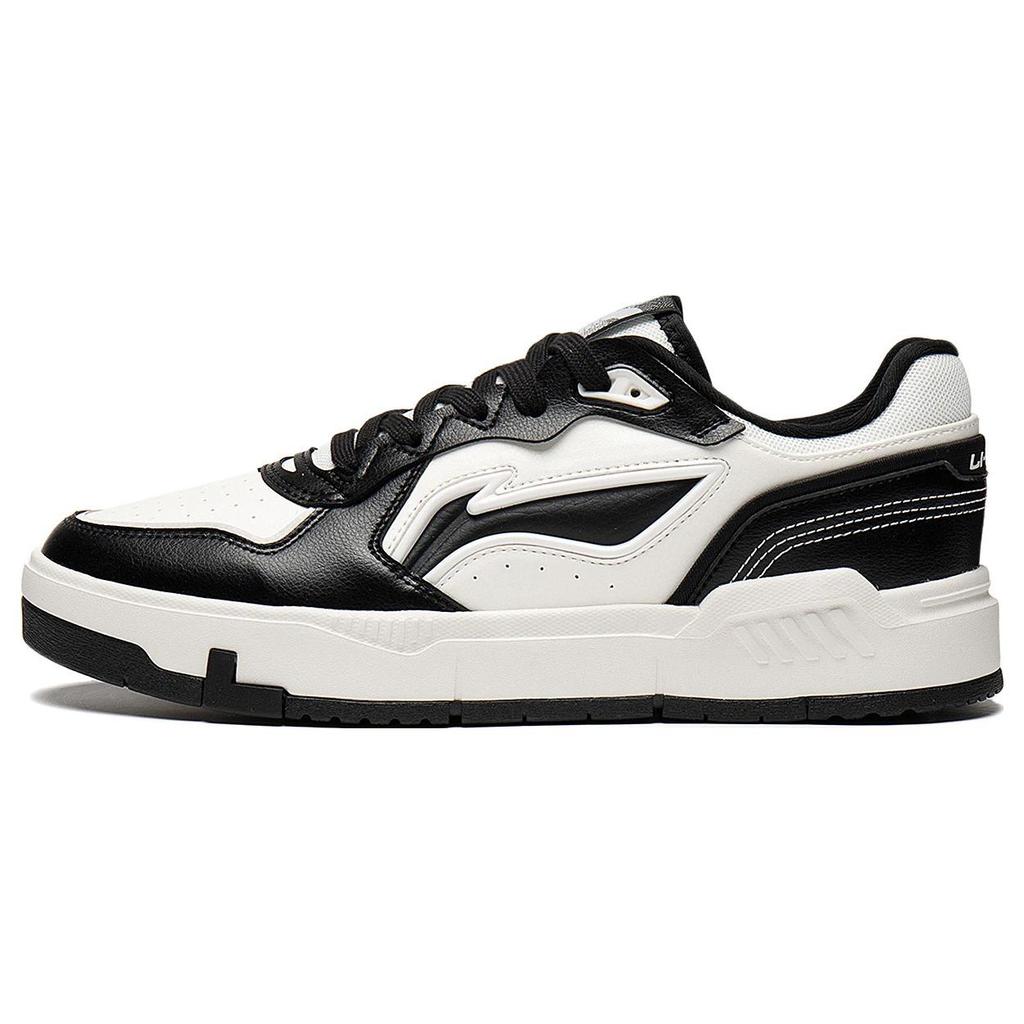 New LiNing Qingchao Anti Slip Wear Resistant Low Top Skateboard Shoes Men's White Black AGCT009-4