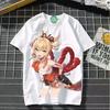 Genshin Impact cosplay juego manga Camiseta camiseta camiseta interior camiseta interior poliéster