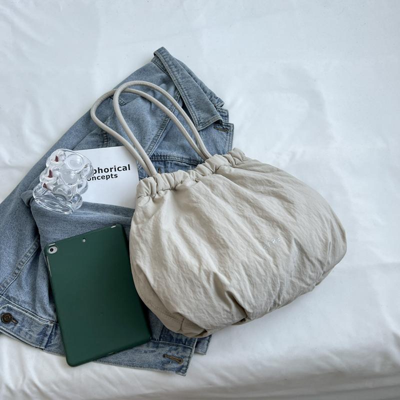 Large capacity handbags for women Winter string canvas Female bag Casual solid color Messenger Shoulder bag ladies purse