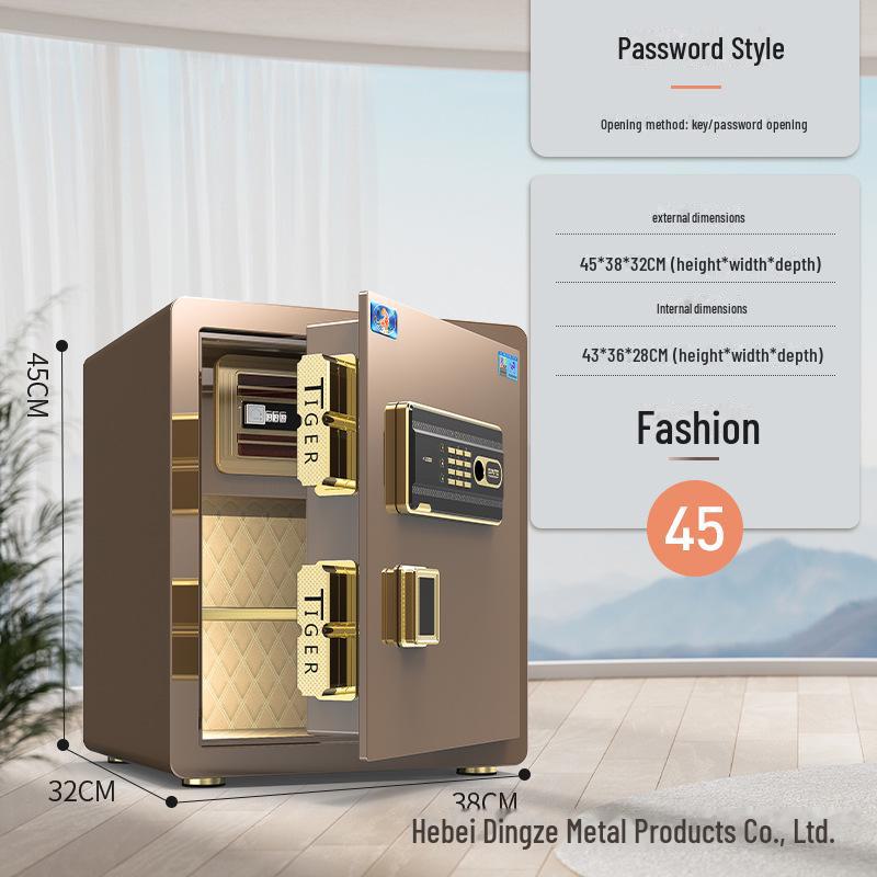 Tiger Brand All-Steel Fingerprint Safe for Home/Office - Anti-Theft Small Safe Deposit Box