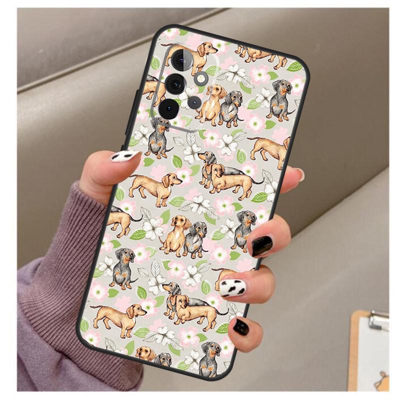 Jezevčík Teckel Dackel Pouzdro pro psa Pro Samsung Galaxy A51 A71 A12 A22 A32 A42 A52 A72 A50 A70 A21S A52S A03S Kryt na telefon