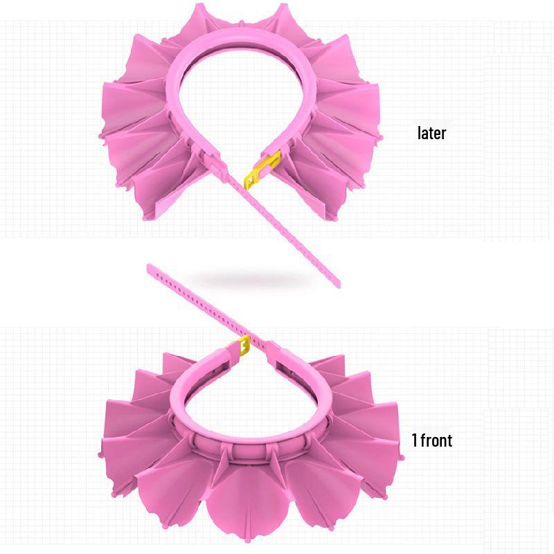 Mother & Baby 6-Style Adjustable Baby Bath Visor with Ear Protection for Children's Hair Washing