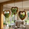 Heart Shape Metal Plant Hangers Retro Plant Container Decorative Hanging Flower Pot Home Decor