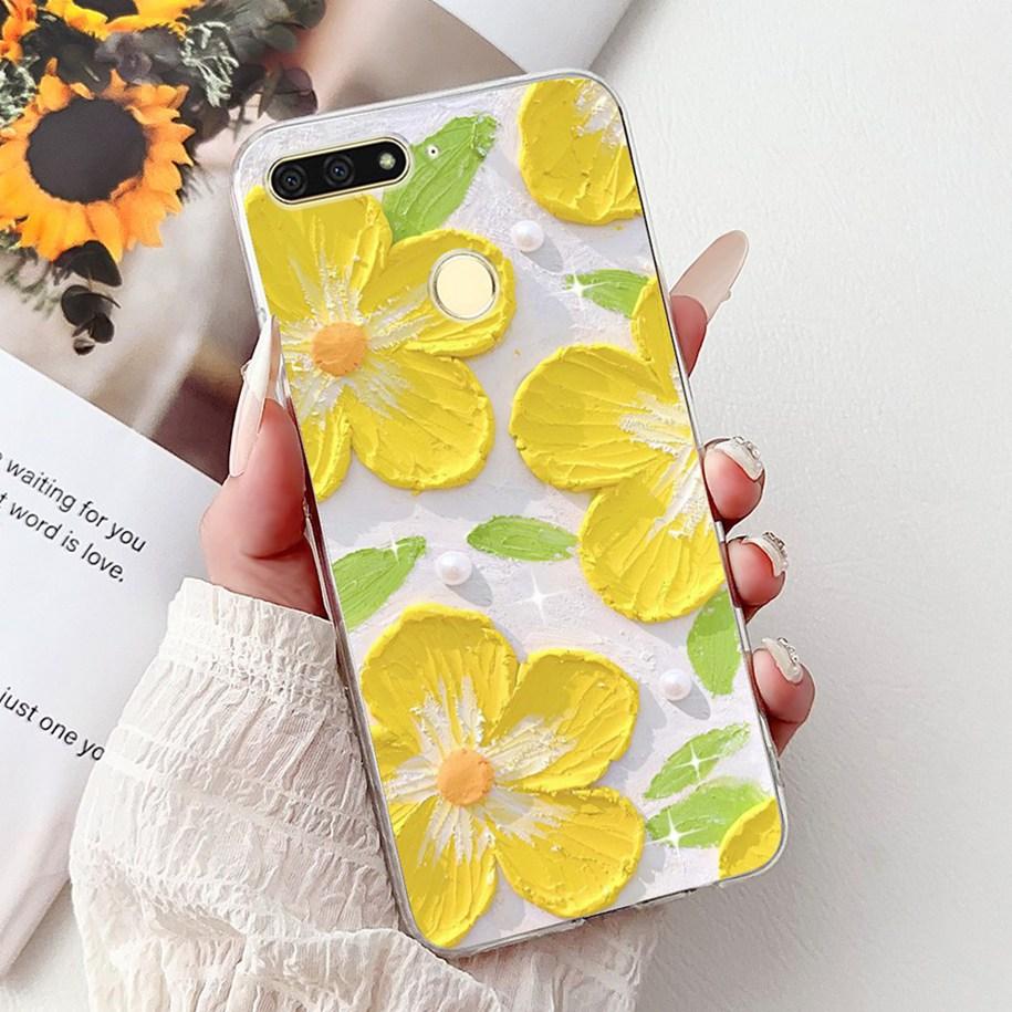 For Huawei Y6 2018 Case ATU-L21 ATU-L22 Cover Luxury Marble Butterfly Soft Silicone Phone Cover For Huawei Y6 Prime 2018 Carcasa