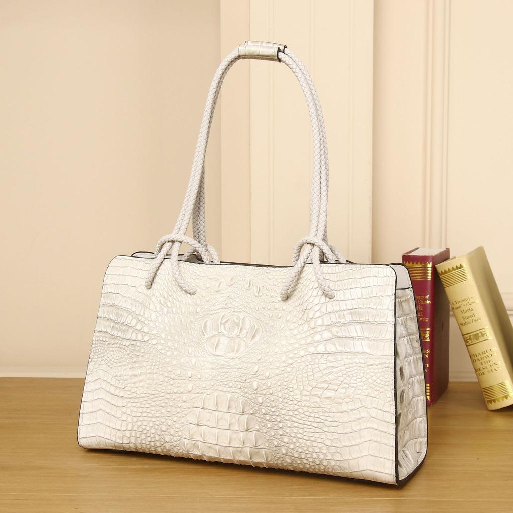 Crocodile Bone Pattern Women's Handbag, Large-capacity Women's Bag, Classic Tote Bag, Single-shoulder Crossbody Bag, Trendy Bag