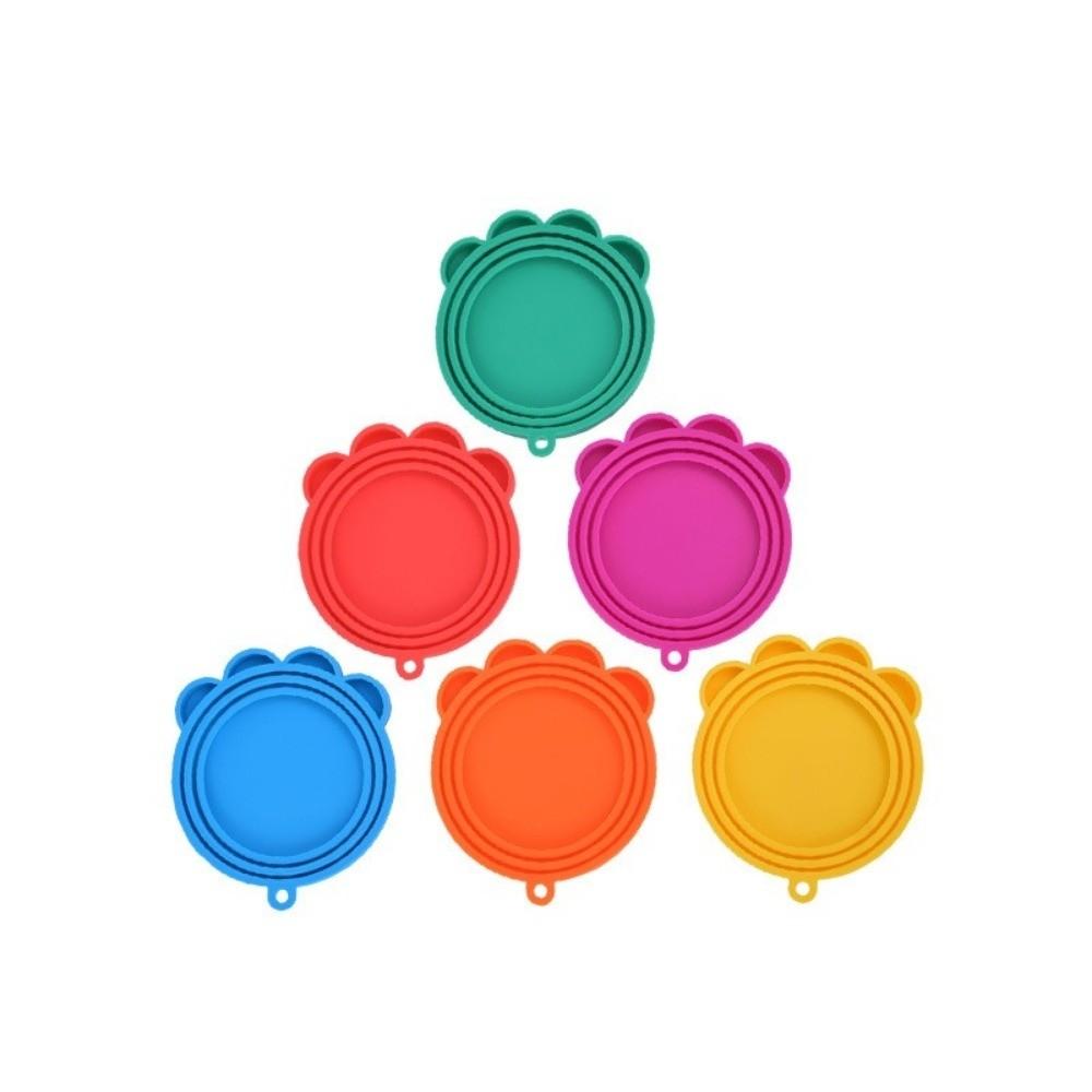 Reusable Pet Canned Lid Silicone Feeders Food Can Lid Storage Top Cap Cover  Pet Daily Supplies