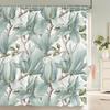 JY01Beautiful Flowers Shower Curtain Bathroom Waterproof Shower Curtain Leaves Plant Printing Curtains for Bath Shower With Ho@1