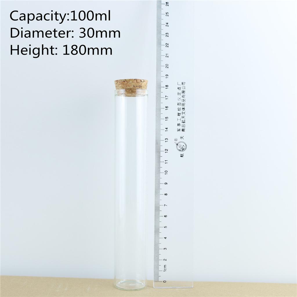 12pcs long Cork In Vitro Thick Glass Bottles Wishing Bottle Glass Cork Stopper Jars Storage Container