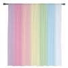 Candy Rainbow Stripes Translucent Drapes for Bedroom Space Living Room Decoration Window Opening Drape for Kitchen Area Tulle Voile Organza Curtains