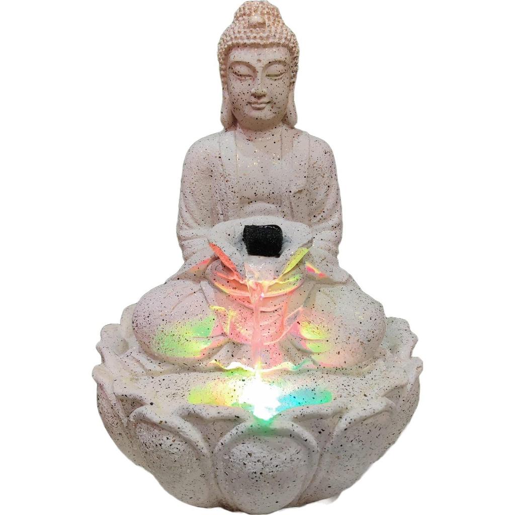 Buddha Statue Water Fountain for Living Room Home Decor Decoration Table Top Indoor Outdoor Gift Gifting Items