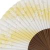 Folding Fan, Kyoto Folding Fan, Made In Japan, Karaki (Dark Wood), Pearl Finish, Cherry Blossoms