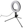 Selfie Ring Light 3 Colors 10 Brightnesses LED Desktop Fill Light with Tripod for Live Streaming Makeup USB 5V