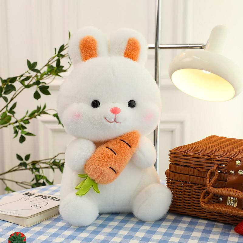 New Cute Carrot Rabbit Doll Plush Toy Girl Sleeping with Doll Doll Gift on Bed