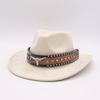 Spring And Summer Men'S And Women'S Ethnic Beach Hats, Wind Top Hats, Suede Denim Jazz Hats