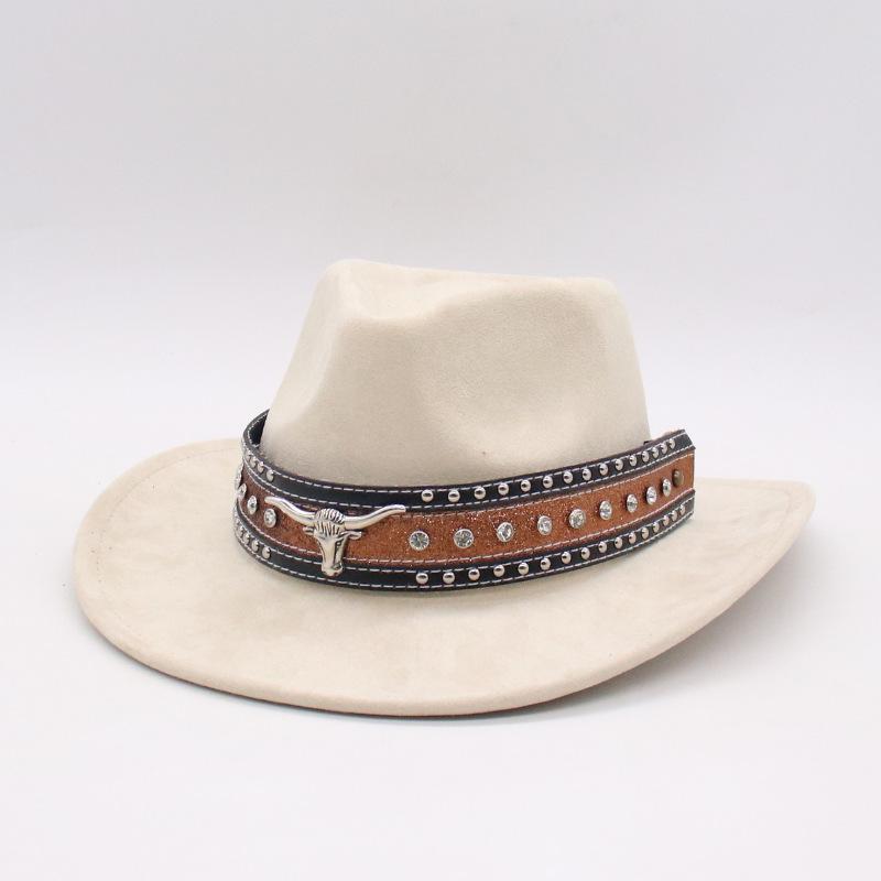 Spring And Summer Men'S And Women'S Ethnic Beach Hats, Wind Top Hats, Suede Denim Jazz Hats
