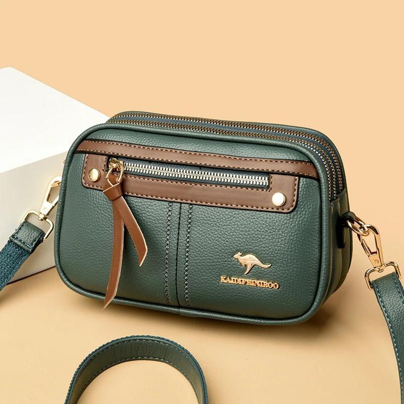 High Quality Pu Casual Women Cross Body Compact Messenger Bag Handbag Shoulder Over Bags Fashion Women'S Lightweight Underarm Bag