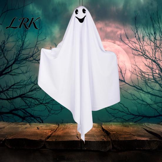 Suspended Ghost Decor Indoor Halloween Hanging Outdoor Decoration, Cute Flying White for Courtyard Front Yard, Porch, Patio, Lawn, Garden, Tree, Party