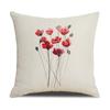 Chinese Style Series Ink Flower and Grass Print Pillow Linen Print New Chinese Style Home Sofa Pillow Living Room Bedroom