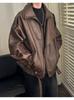 Men's High-End European Style Leather Motorcycle Jacket