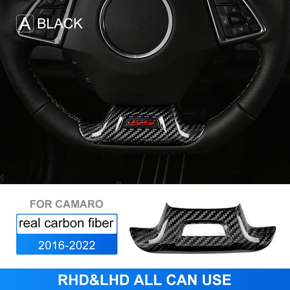 

Real Hard Carbon Fiber For Chevrolet Camaro 2016 2017 2018 2019 2020 2025 2025 Accessories Interior Car Steering Wheel Sticker
