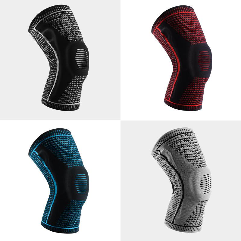 Single Knee Pads!Outdoor Sports Pressurized Silicone Breathable Knee Pads Mountaineering Running Basketball Cycling Knitting Knee Pads