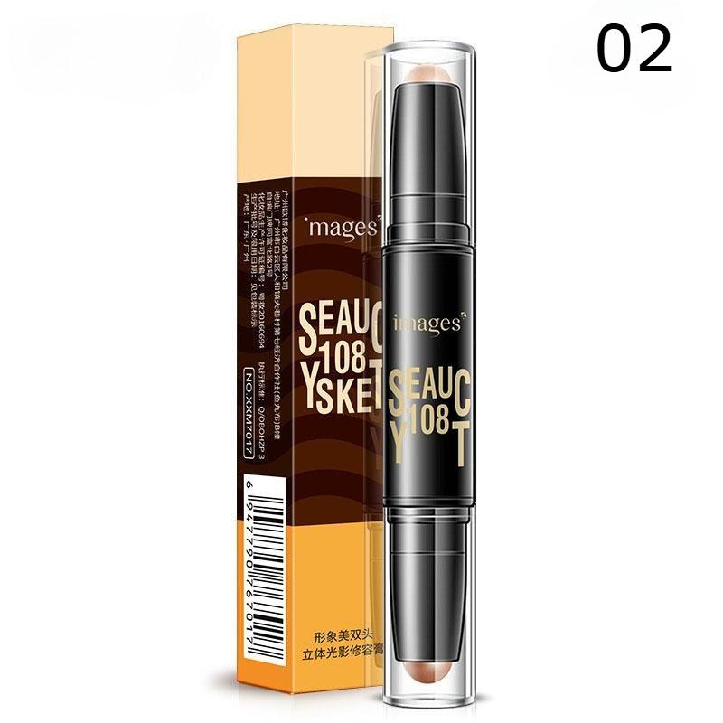 Double Head Stereo Light and Shadow Concealer Stick Light and Long Lasting Concealer Cream
