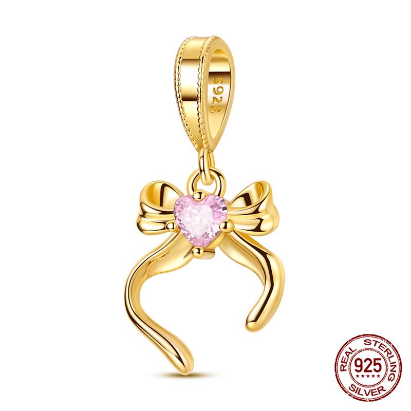 

New In Original Charms Copper Golden Series Cross Charms Beads Fits 3Mm Original Bracelet For Women Diy Jewelry Gifts Making