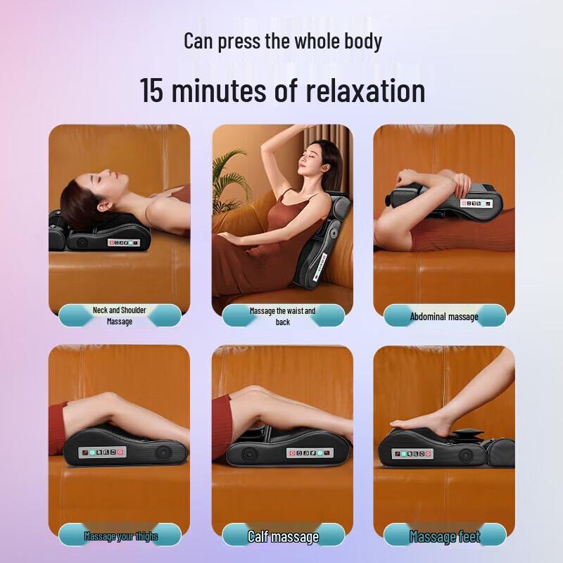 AUX Electric Neck & Back Massager with Heat Therapy