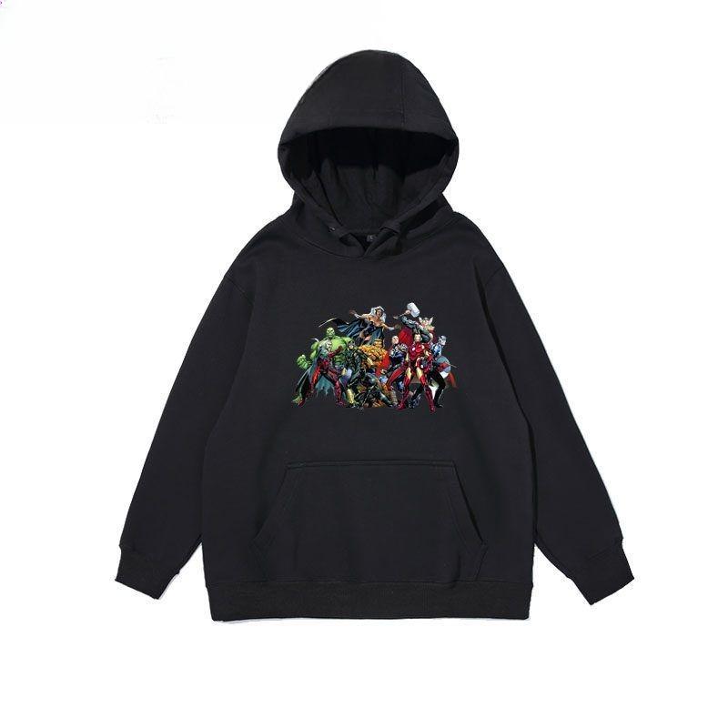 Comic Marvel Avengers Printed Hoodie Autumn/Winter New Men's and Women's American Trend Large Size Loose Casual Sweater Top