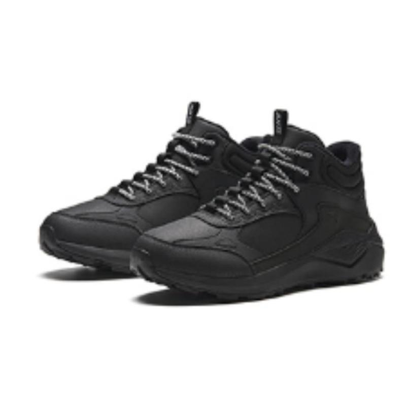 Anta Life Collection Anti-Slip Wear-Resistant Mid-Top Running Shoes Men's Black Sneakers 112348986-1